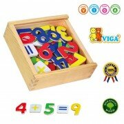 Wooden Numbers 37 Magnetic Pieces